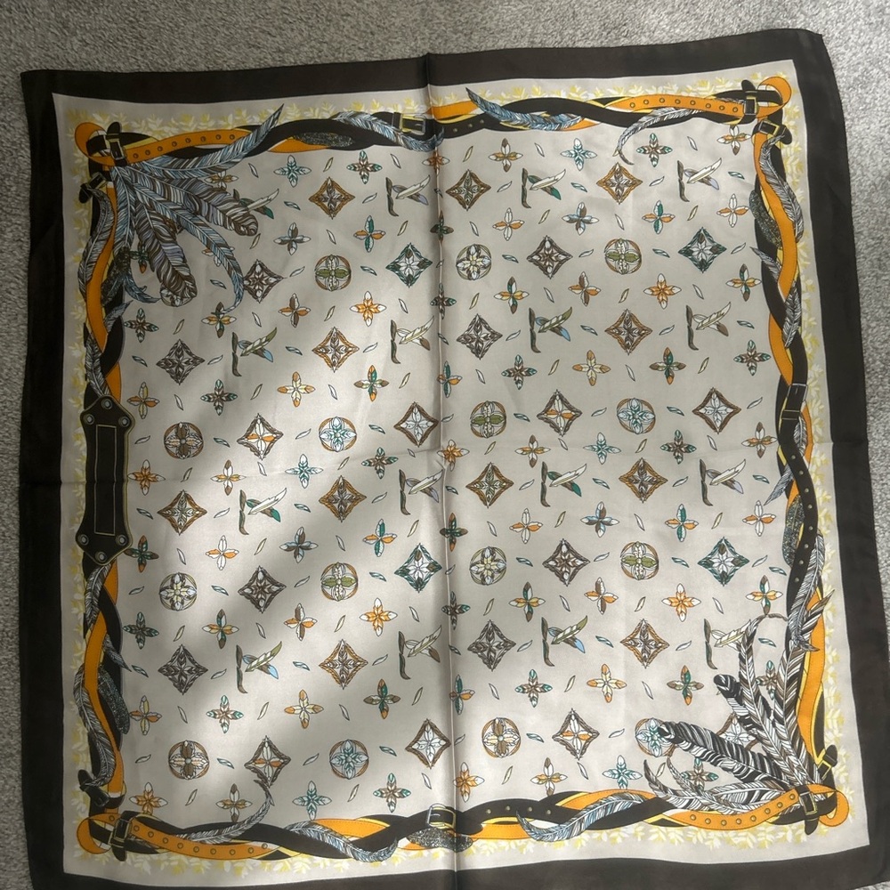Elegant Patterned Silk Scarf
